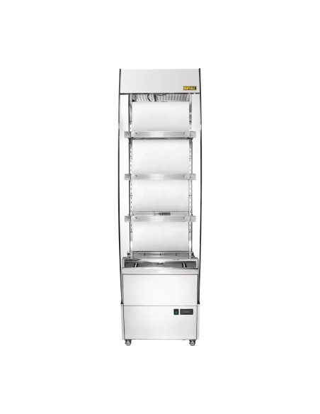 Vitrine libre-service chauffante slim Buffalo 220L - LED