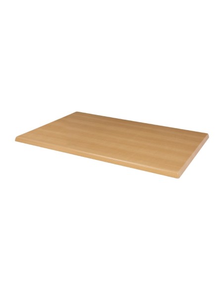 Plateau de table rectangulaire pré-percé Bolero - Hêtre 120x80 cm