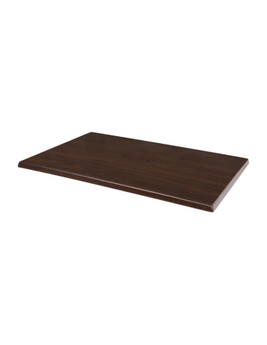 Plateau de table rectangulaire Bolero marron foncé - 120x80 cm