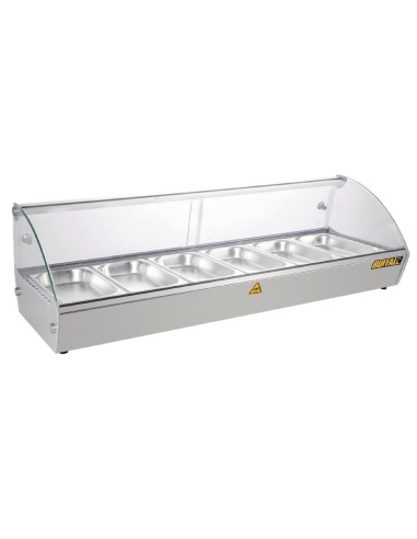Vitrine chauffante Buffalo 120 cm - 68 L, 30-90°C