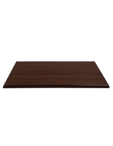 Plateau de table rectangulaire Bolero marron foncé - 120x80 cm