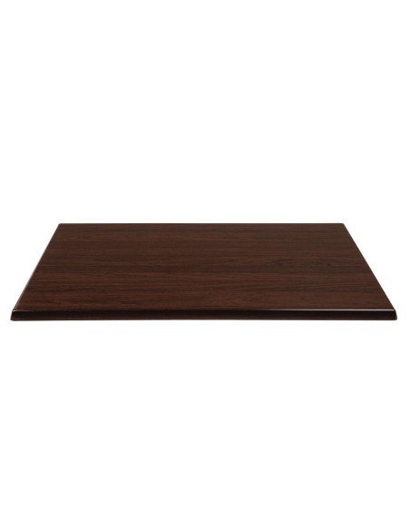 Plateau de table rectangulaire Bolero marron foncé - 120x80 cm