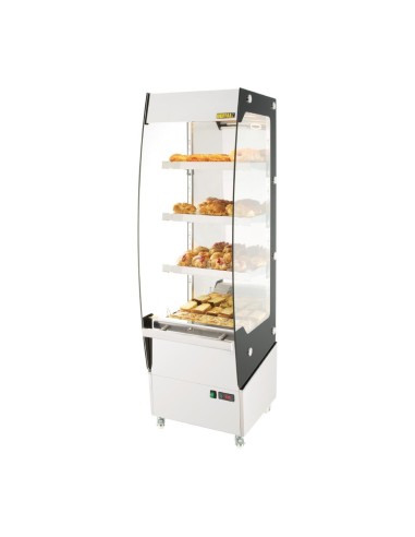 Vitrine libre-service chauffante slim Buffalo 220L - LED