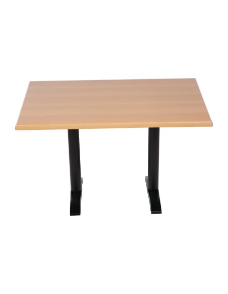 Plateau de table rectangulaire pré-percé Bolero - Hêtre 120x80 cm