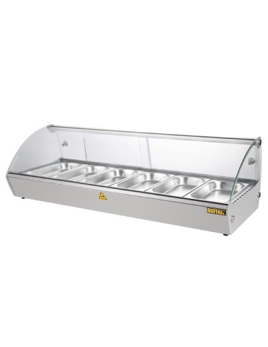 Vitrine chauffante Buffalo 120 cm - 68 L, 30-90°C