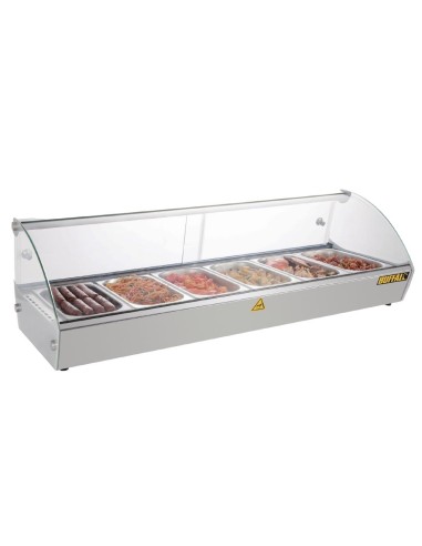 Vitrine chauffante Buffalo 120 cm - 68 L, 30-90°C