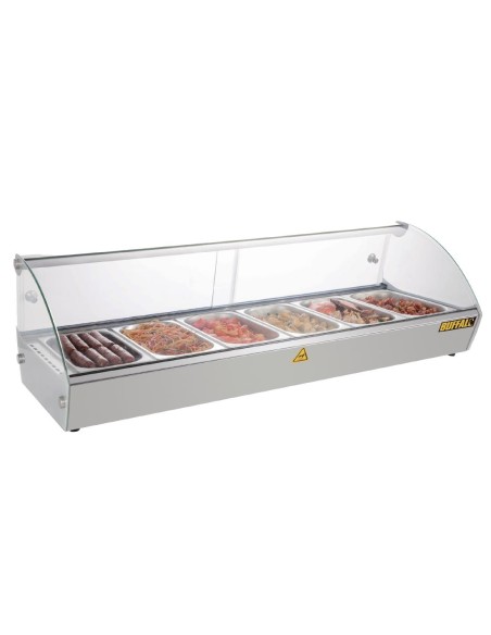 Vitrine chauffante Buffalo 120 cm - 68 L, 30-90°C