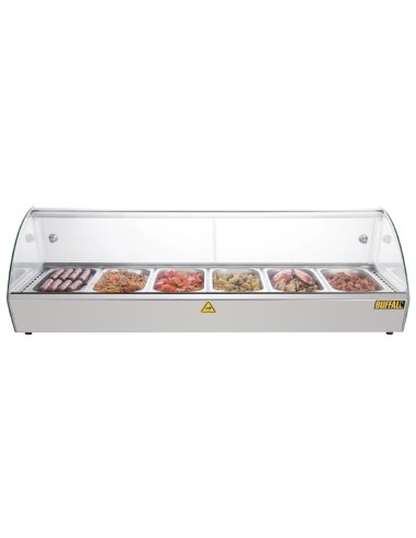 Vitrine chauffante Buffalo 120 cm - 68 L, 30-90°C