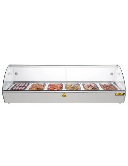 Vitrine chauffante Buffalo 120 cm - 68 L, 30-90°C