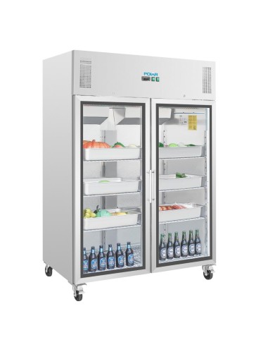 Vitrine réfrigérée Polar GN 2/1 1200L - 2 portes