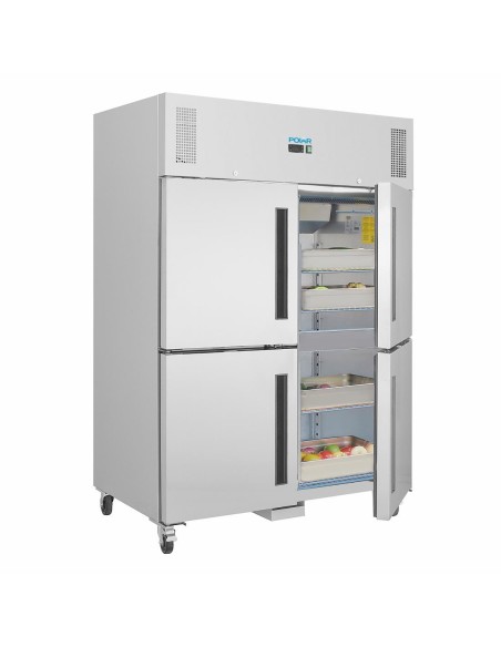 Armoire réfrigérée double 2 portillons GN 2/1 Polar Série G - 770 L