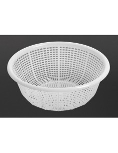 Passoire ronde blanche Vogue 375mm - Polyéthylène