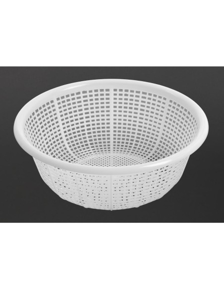 Passoire ronde blanche Vogue 375mm - Polyéthylène