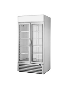 Vitrine libre service 2 portes True 991L - Aluminium & inox