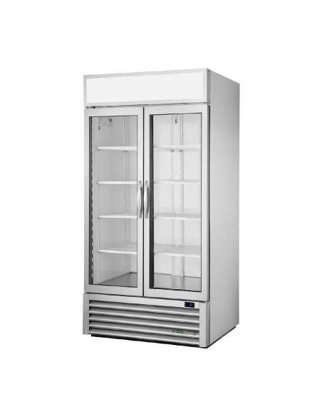 Vitrine libre service 2 portes True 991L - Aluminium & inox