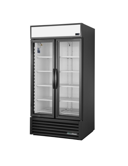 Vitrine positive libre service 2 portes True 991L noire - 5 ans garantie
