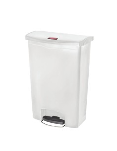 Poubelle à pédale Slim Jim 90 L blanche - Encombrement réduit 2