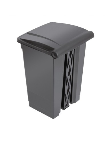 Poubelle à pédale Jantex noire 45L - Hygiène sans contact