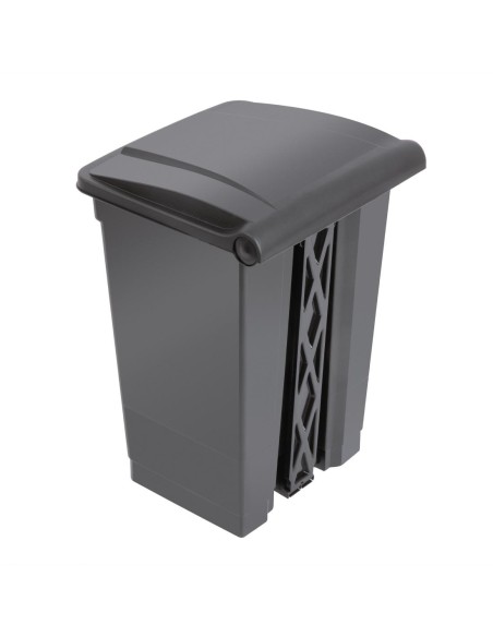 Poubelle à pédale Jantex noire 45L - Hygiène sans contact
