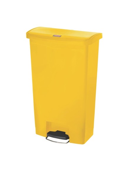 Poubelle à pédale Slim Jim Step-On 68L jaune