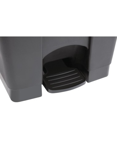 Poubelle à pédale Jantex noire 45L - Hygiène sans contact
