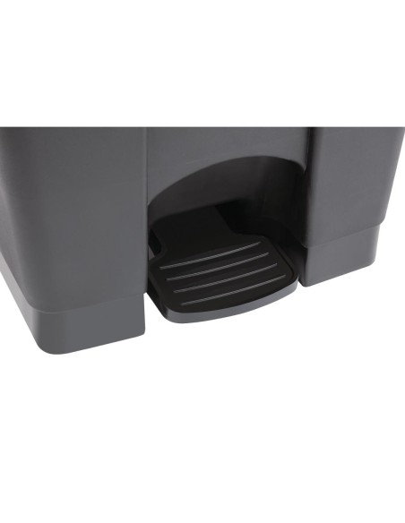 Poubelle à pédale Jantex noire 45L - Hygiène sans contact