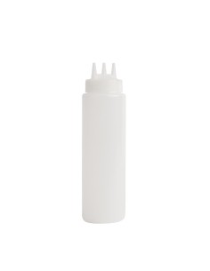 Bouteille souple transparente 681ml - Vogue, 3 embouts