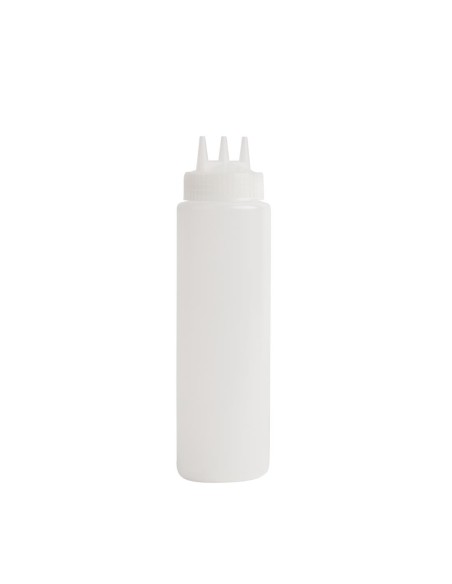 Bouteille souple transparente 681ml - Vogue, 3 embouts