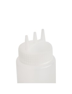 Bouteille souple transparente 681ml - Vogue, 3 embouts 2