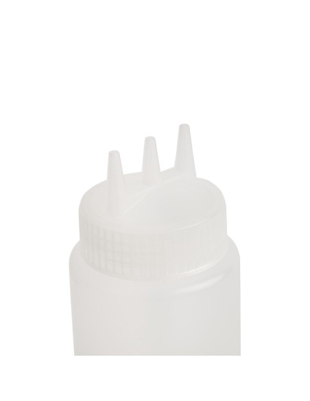 Bouteille souple transparente 681ml - Vogue, 3 embouts