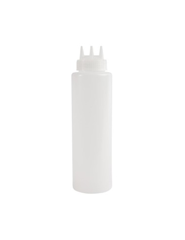 Bouteille souple transparente Vogue 908 ml - 3 embouts