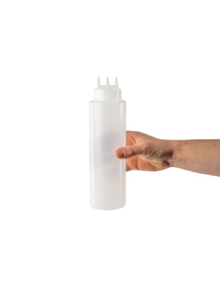 Bouteille souple transparente Vogue 908 ml - 3 embouts