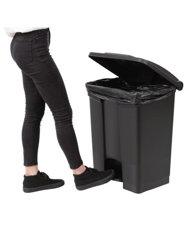 Poubelle à pédale Jantex noire 65L - Hygiène cuisine