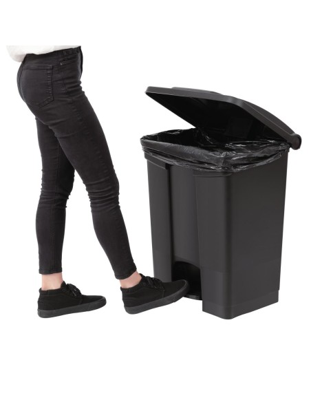 Poubelle à pédale Jantex noire 65L - Hygiène cuisine