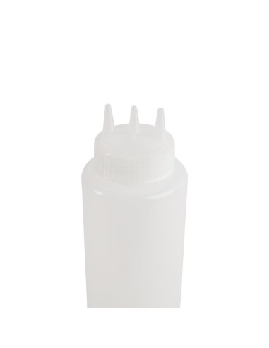 Bouteille souple transparente Vogue 908 ml - 3 embouts