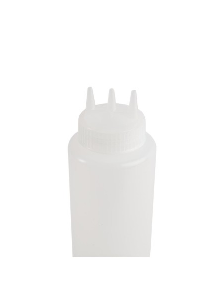 Bouteille souple transparente Vogue 908 ml - 3 embouts