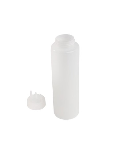 Bouteille souple transparente Vogue 908 ml - 3 embouts