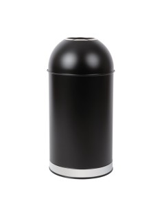 Poubelle dôme ouverte Bolero 40L noir mat