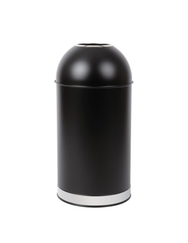 Poubelle dôme ouverte Bolero 40L noir mat