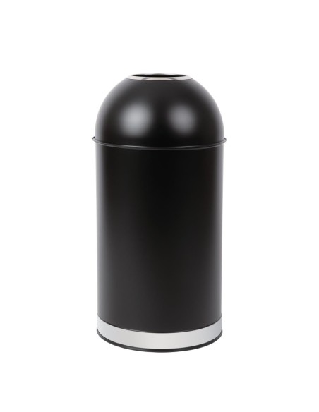 Poubelle dôme ouverte Bolero 40L noir mat