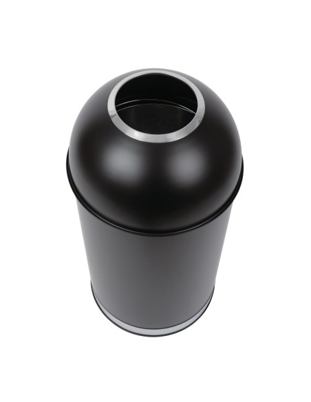 Poubelle dôme ouverte Bolero 40L noir mat