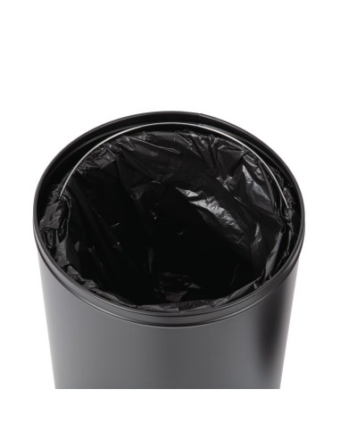 Poubelle dôme ouverte Bolero 40L noir mat