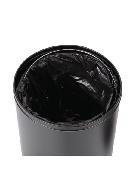Poubelle dôme ouverte Bolero 40L noir mat