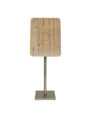 Porte-menu en bois Securit 4xA4 - Marron