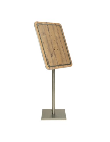 Porte-menu en bois Securit 4xA4 - Marron