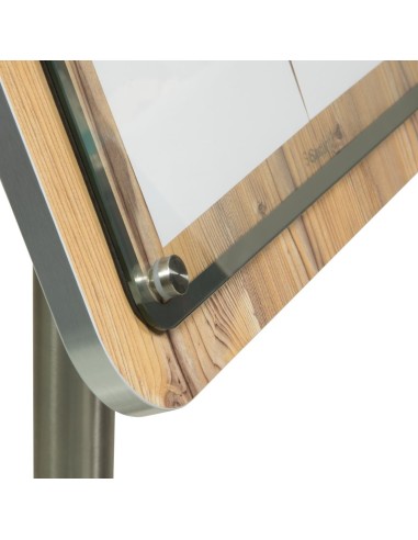 Porte-menu en bois Securit 4xA4 - Marron