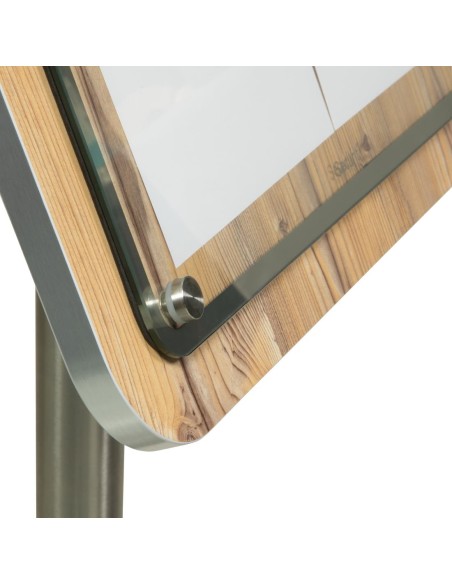 Porte-menu en bois Securit 4xA4 - Marron
