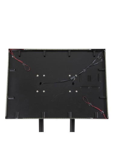 Porte-menu LED blanc Securit 8xA4 - acier noir