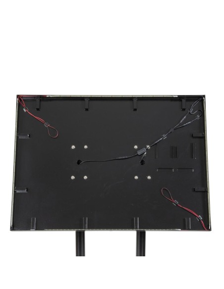 Porte-menu LED blanc Securit 8xA4 - acier noir