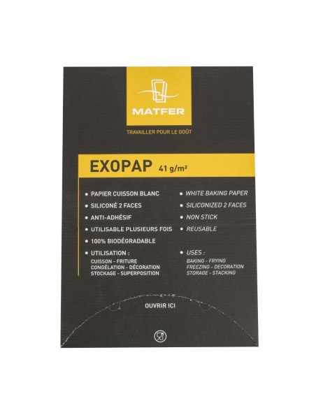Papier cuisson Matfer Bourgeat Exopap 600x400 mm - lot de 500